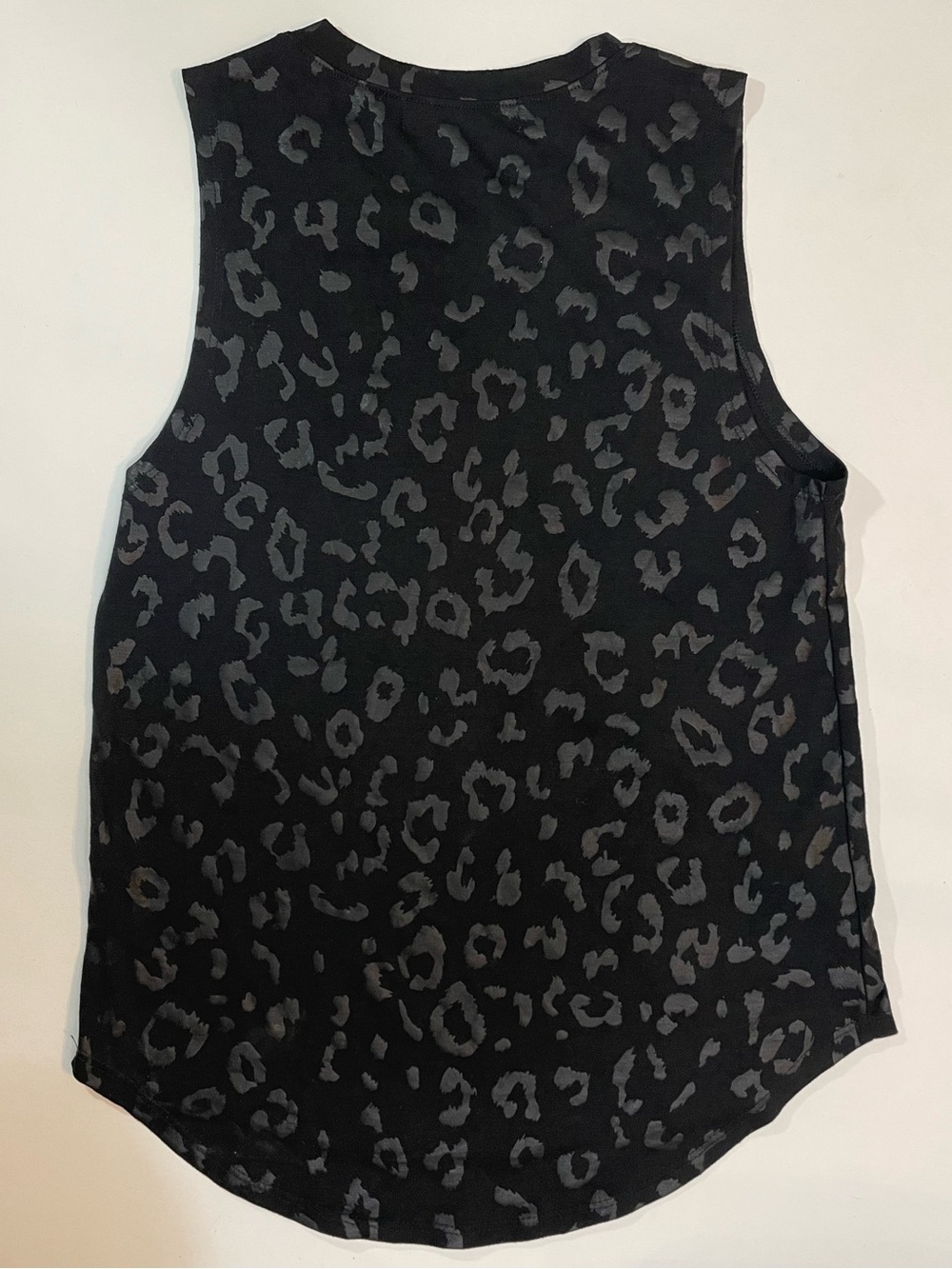 Burn Boot Camp Black on Black Leopard Print Muscle Tank Size XS - Picture 2 of 7